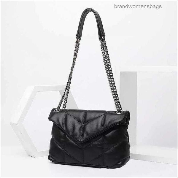 

luxury classic puffer shoulder bag soft genuine leather womens ladies composite tote clutch handbags purse messenger crossbody brandwomensba