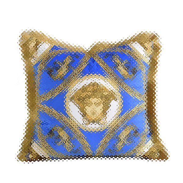 

"v" letters throw pillow case 45x45cm cashmere luxury designer pillowcase with tassel designer cushion cover without core jacquard