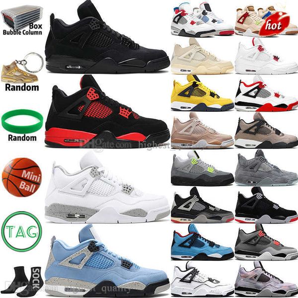 

new oreo sail black cat 4 4s mens basketball shoes university blue fire red thunder white cement bred taupe haze grey lighnting metallic men