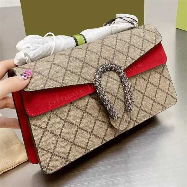 

handbag luxury designers bags shoulder flap crossbody chain bag wallets totes double letters tiger head beads chains hasp square purse case
