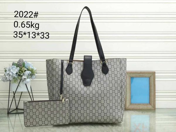 

designer handbags women shoulder bags letter print leather tote bag women purse large handbags 2pcs/set many styles case