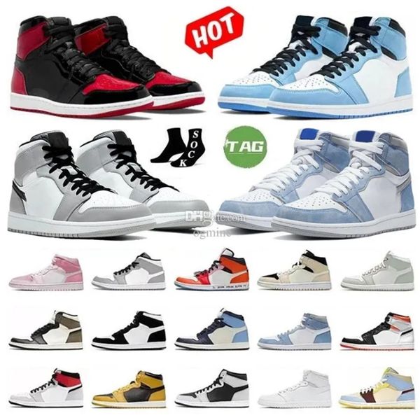 

2023 with box jumpman 1 basketball shoes for men women 1s sneakers lost found bred patent university blue gorge green stage haze starfish he