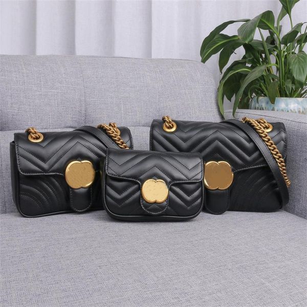 

fashion marmont bag love heart wave pattern satchel shoulder bag chain handbags crossbody purse lady leather classic style tote ba256y