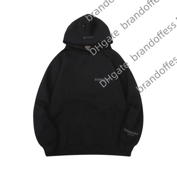 

men's essentials luxury sweatshirts jackets ess hoodies men women letter pullover hooded fashion hip hop sweatshirt sweater hoodie casu, Black