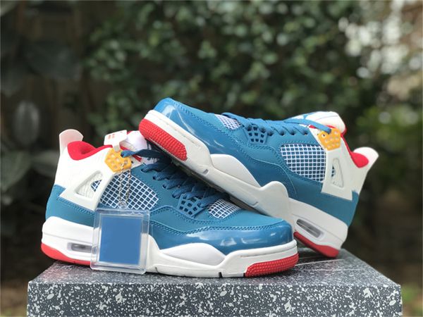 

2023 new authentic shoes gs 4 4s messy room basketball dr6952-400 sports sneakers trainers mens french blue white gym red pearl with origina
