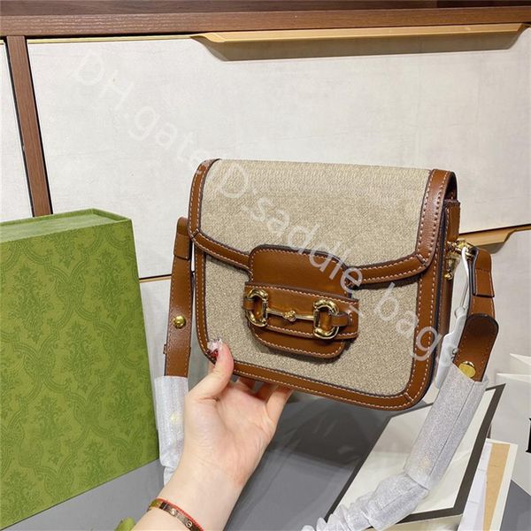 

luxury designer women fashion bag patchwork genuine leather classic retro all-match simplicity saddle casual shoulder bags324o