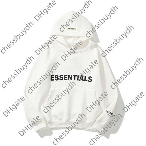 

essentials luxury sweatshirts men's jackets ess hoodies men women letter pullover hooded fashion hip hop sweatshirt sweater hoodie casu, Black