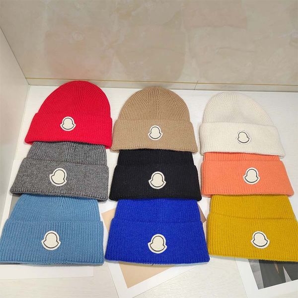 

Knitted Hat Beanie Cap Designer Skull Caps for Man Woman Winter Hats 9 Color Simple Classic Style, C8