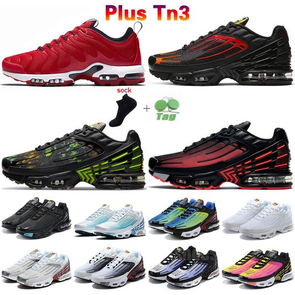 

running shoes mens trainer white black laser blue multi color wolf grey bat barely volt zebra tn 3 plus men 40-46