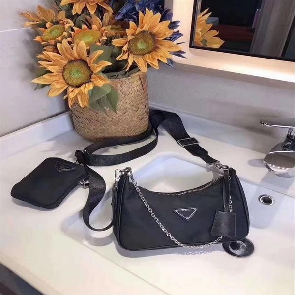 

2021 luxurys designers handbags ladies nylon underarm crossbody bags designer classic three-in-one shoulder messenger285v