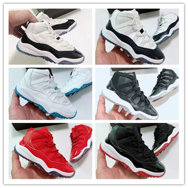 

children casual training shoes 11s pink navy blue snakeskin walking sneaker size 28-35 boy girl running shoes250v, Black