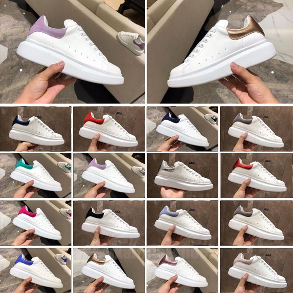 

designer woman shoe leather lace up platform oversized mc queen sneake white black mens womens luxury velvet suede casual chaussures jjjjjjj