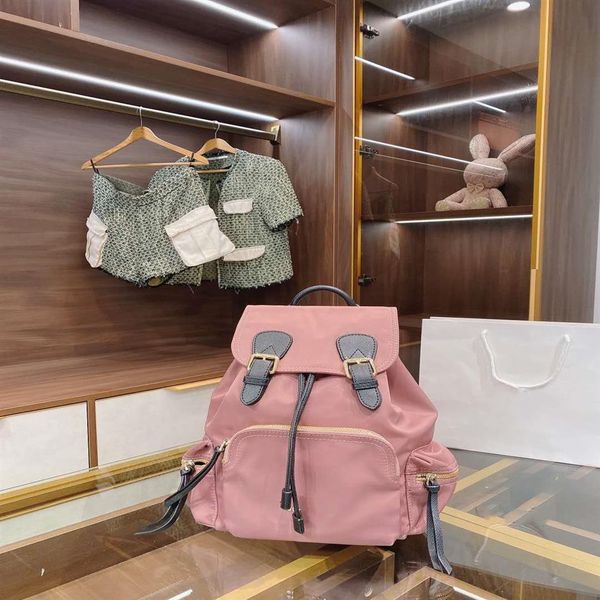 

new double shoulder backpack waterproof cloth with cowhide extra large capacity inside size of 35cm 28cm 7 colors 164u