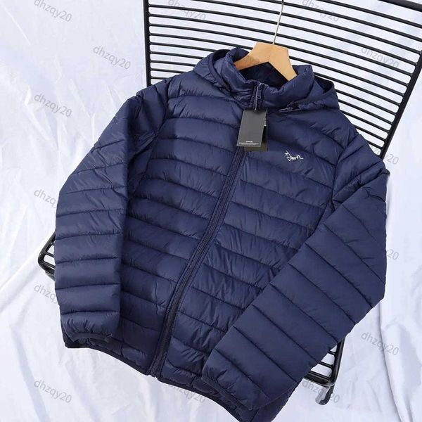 

arc down jacket designer windproof jackets winter warm hoodie chest print business simple cold proof shirt mens and womens casual shirt swea, Black
