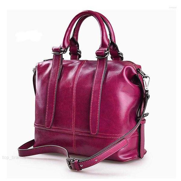 

evening bags genuine 2023 cowhide women's fashion boston leather portable messenger simple shoulder bag case