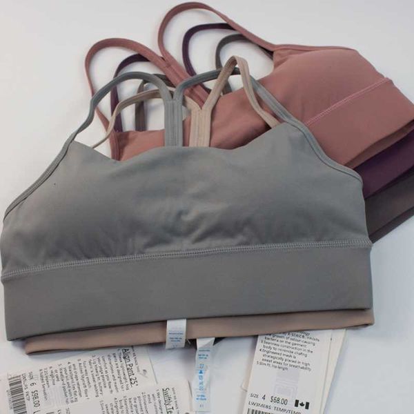 

lu-088 women's yoga bra cozy widen hem padded running sports y-shape racer back spaghetti straps yoga bras with removable cups top