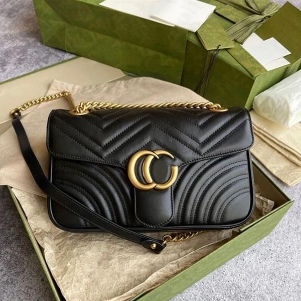 

wome love marmont shoulder bags women wave pattern chain crossbody bag handbags famous designer purse female message bag