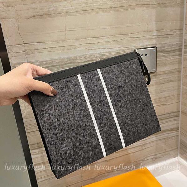 

bag latest designer clutch splicing mens handbag cowhide womens handbags protective makeup pouch travel wash bag case