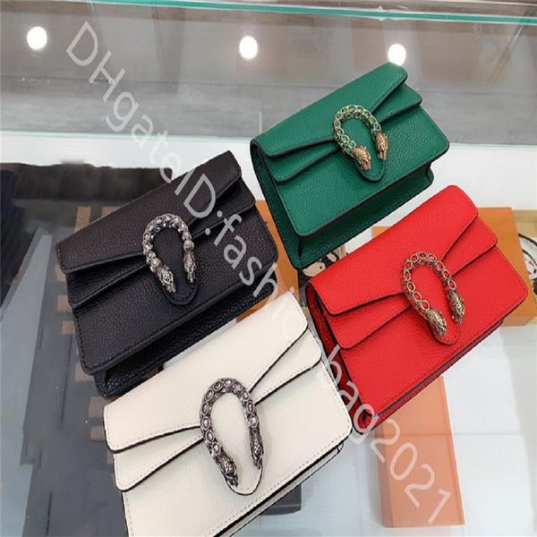 

luxury designer women fashion cross body bags tiger head logo super wild lady diamond bacchus chain bag handbags181g
