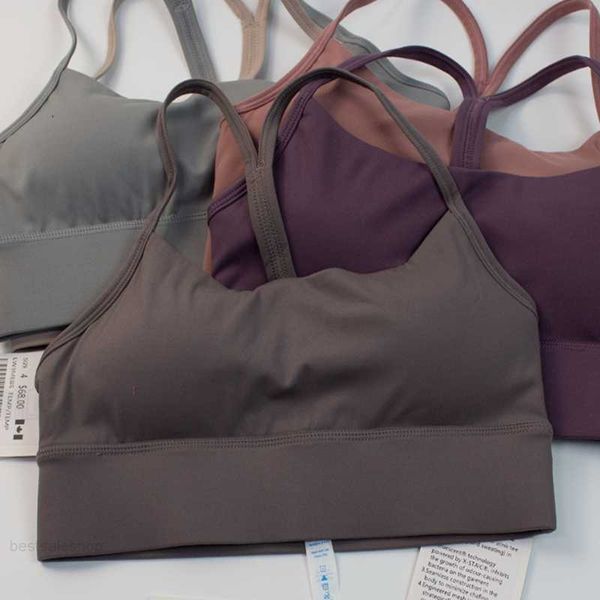 

wholesale lu-088 open back sports push up yoga bra without underwire woman running fitness backless vest for women gym wear top