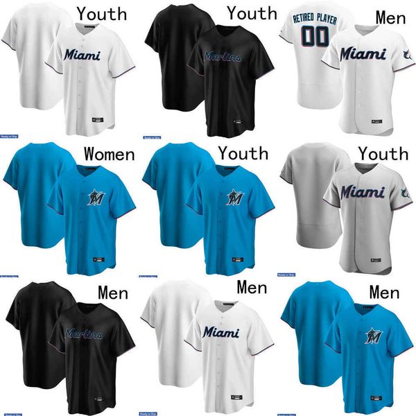 

baseball jersey men women youth miami 12 jorge soler 99 jesus aguilar 24 avisail garcia 7 jesus sanchez 2 jazz chisholm jr. 26 garrett coope, Blue;black