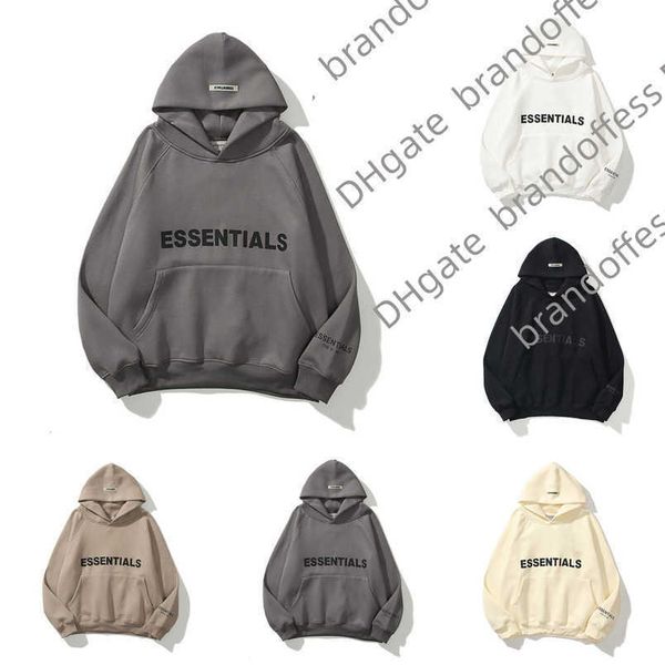 

luxury men's ess sweatshirts jackets hoodies men women letter essentials pullover hoodie hooded hip hop loose sweater casual sweatshir, Black