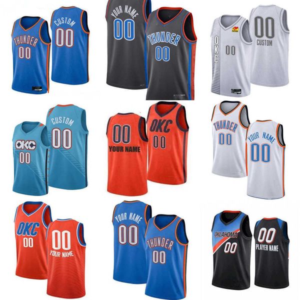 

mens women youth oklahoma''city thunder''custom 6 jaylin williams 11 isaiah joe 2 shai gilgeous-alexander 3 josh giddey, Black;red