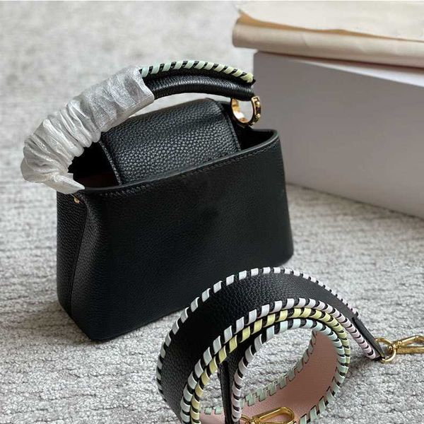 

women handbag bag fashion crosssbody bags classic genuine leather shoulder tote handbags latest wide straps small with dust purse case
