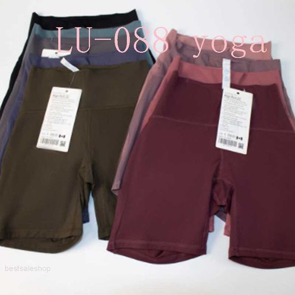 

women's high waist yoga shorts lu-088 slim fit butt lift gym running quick dry breathable high elastic leggings custom top, White;red
