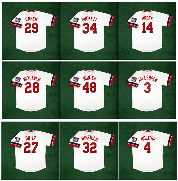 

throwback 1978 minnesota rod carew cooperstown baseball jersey twins kirby puckett kent hrbek bert blyleven torii hunter harmon killebrew da, Blue;black