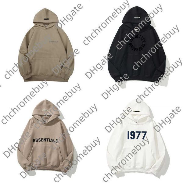 

ess luxury men's sweatshirts jackets hoodies men women letter essentials pullover hooded street hip hop sweatshirt sweater hoodie casua, Black