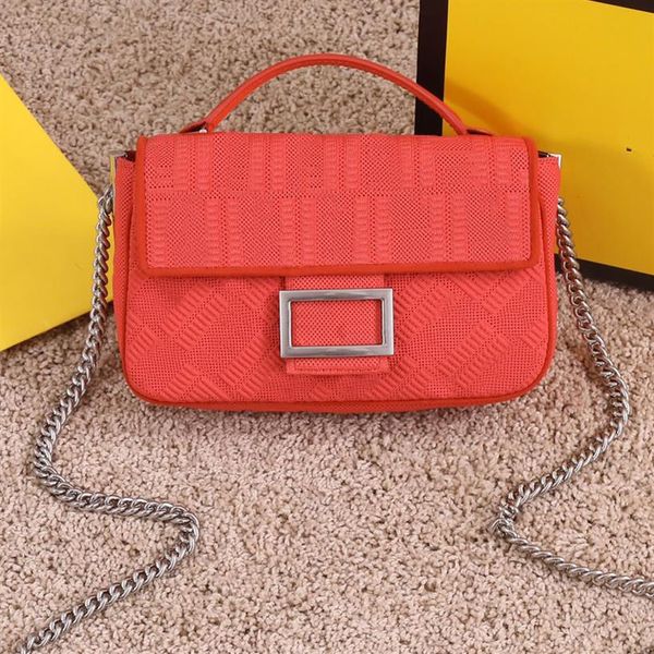 

chian messenger bag shoulder purse canvas crossbody handbag fashion plain 3d texture letter printing hardware buckle flap hasp wom191k