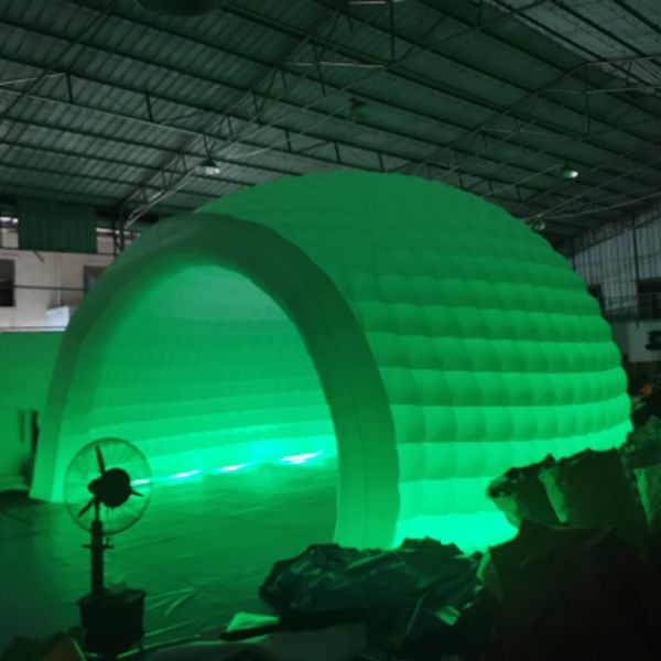 

promotional canopy inflatable dome with led lights white igloo wedding pub stage tent for trade show