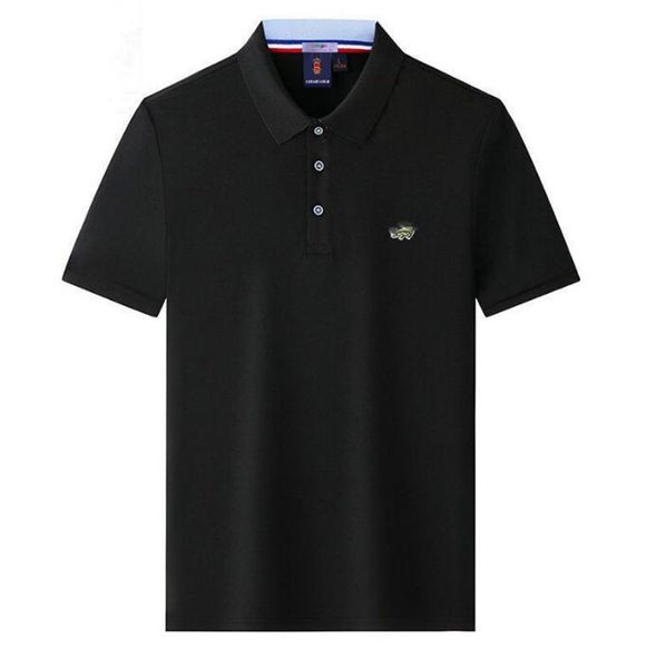

20230high-end brand paul short-sleeved t-shirt men polo shirt 100% cotton lapel business korean summer embroidery men's clothing multip, White;black