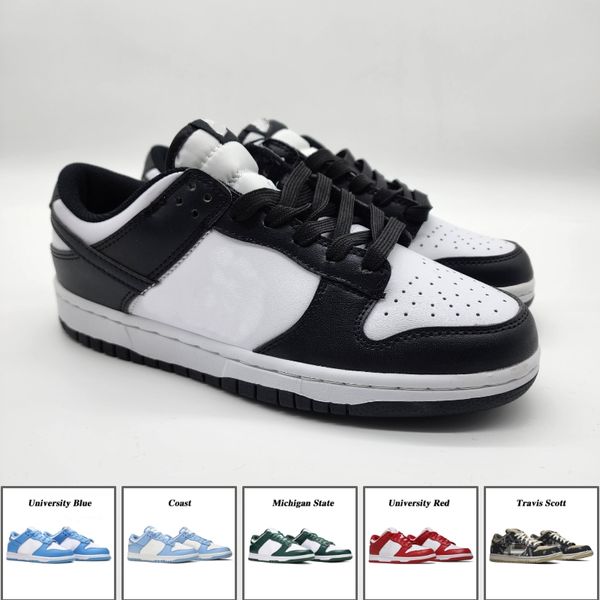 

dunks man casual shoes panda mens sneakers triple pink grey fog syracuse team green university blue walking otdoors dunked lows sports train, Black