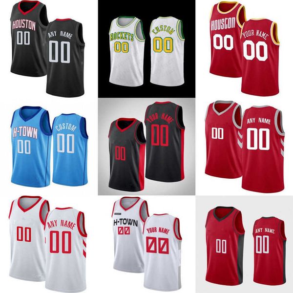 

mens womens youth houston''rockets''custom 6 kenyon martin jr. 8 jae'sean tate 9 josh chriser 25 garrison mathews 2, Black;red