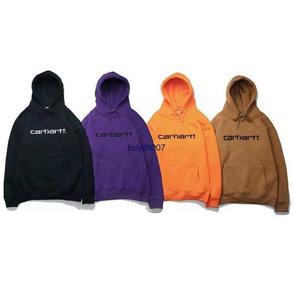 

men's hoodie sweatshirt fashion designer brand carhart women's autumn winter new embroidery plush relaxed couple, Black