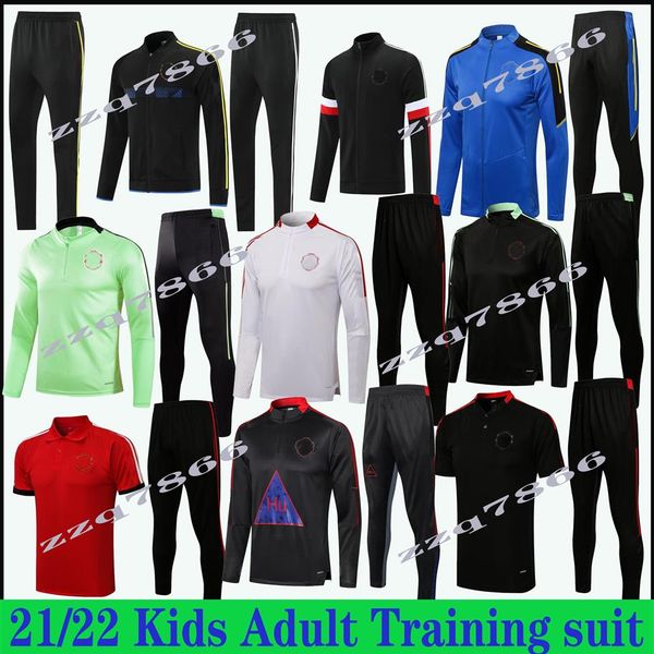 

21 22 ronaldo rashford pogba training suit sancho shirt b fernandes r varane lingard martial cavani greenwood shaw kids zipp264a, Black