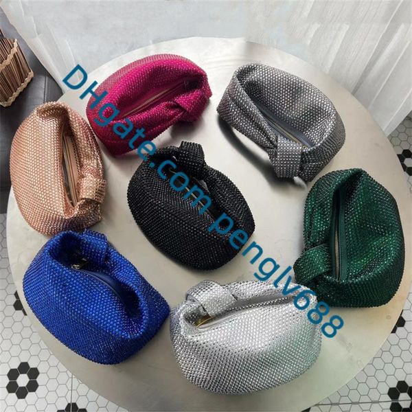 

5a underarm shoulder bags fashion crystal genuine leather handbags luxury designer moon shaped middle bag women's cross b250y