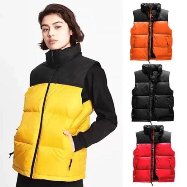

vests down cotton waistcoat designer vest embroidery mens and no sleeveless jacketpuffer autumn winters casual couples vests keep warm, Black;white
