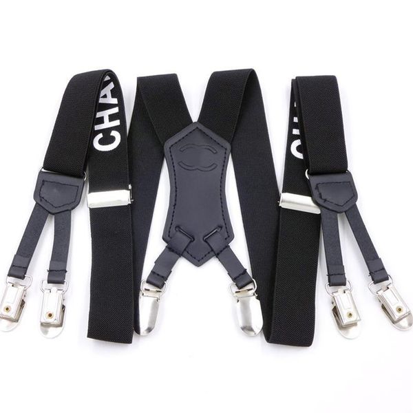 

designer fashion suspenders for man and women 3 0 115cm six clip202e, Black;white