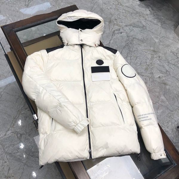 

autumn winter fashion duck down jacket men hooded waterproof streetwear feather coat warm mens jacket yhavaton, Black