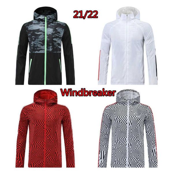

21 22 ronaldo tracksuit sancho windbreaker mens shirt kits pogba cavani man jacket sportswear fernandes soccer coat rashford wind 155c, Black