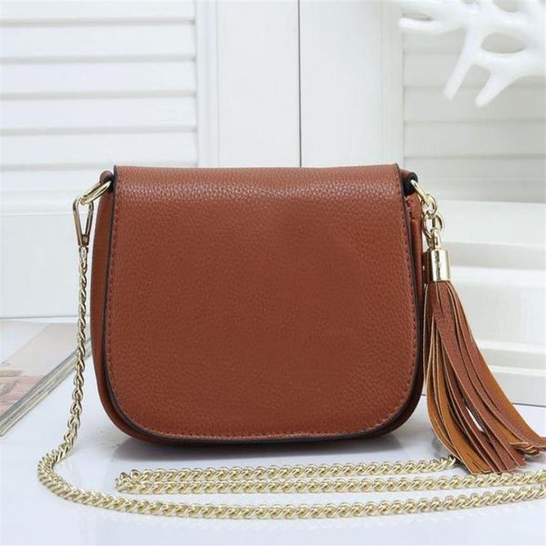 

women small and fashionable single shoulder bag flip handbag printing chain tassel artificial leather schoolbag backpack bags tote317s