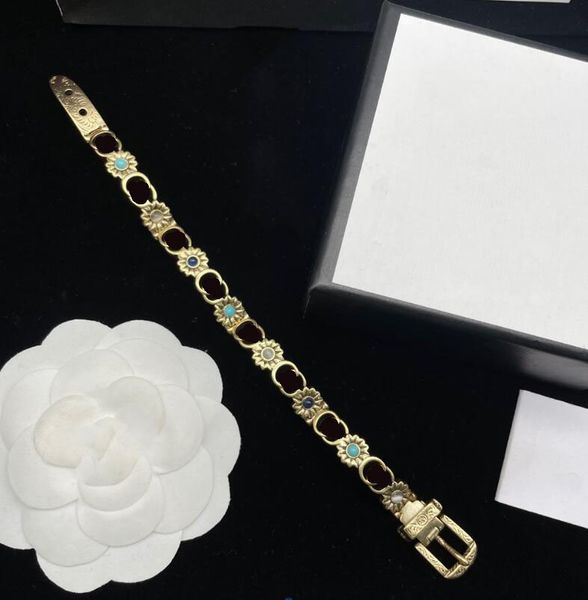 

vintage designer silver letter bracelet bangle mens women luxury designers g bracelet chain jewelry party wristband with box, Black