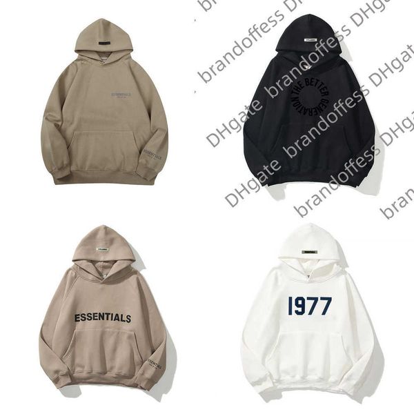 

luxury ess men's sweatshirts jackets hoodies men women letter essentials pullover hooded street hip hop sweatshirt sweater hoodie casua, Black;brown