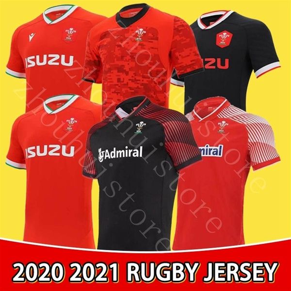 

2020 2021 wales rugby national team jerseys cymru home red away polo t-shirt e men high-quality rugby jesery s-5xl3041, Black;gray