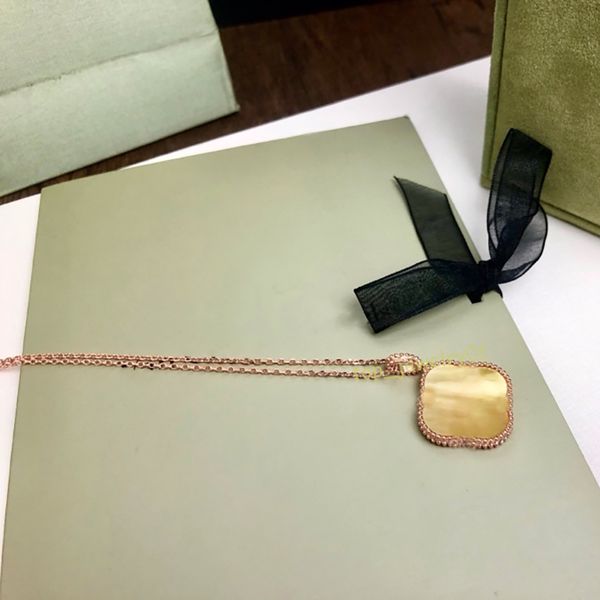 

womens necklace clover luxury1 gold diamond necklaces high end materials chain designers agate fashionjewelry pendant never fade not allergi, Silver