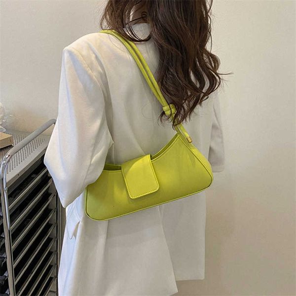 

women simple small pu leather underarm bag fashion shoulder crossbody handbag