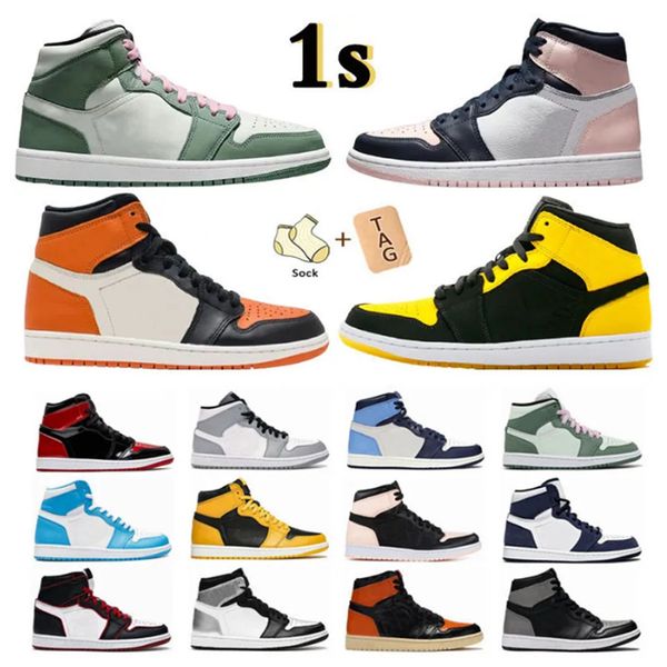 

2023 men women basketball shoes og 1s dark mocha unc light smoke grey hyper chicago bred royal silver toe shadow twist bordeaux bubble gum c